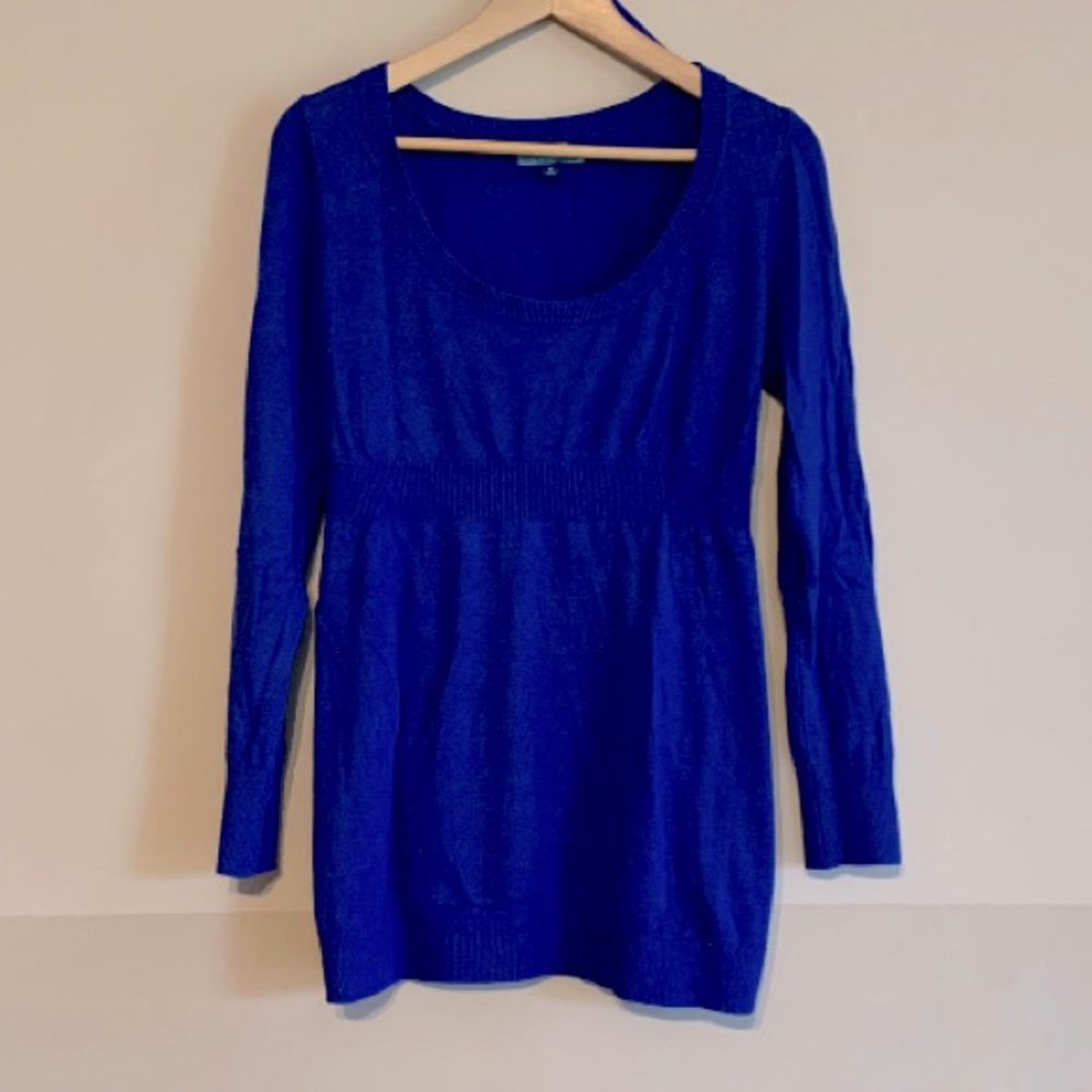 Maternity Light-weight Knit Empire Waist Sweater, Old Navy, size M, Blue